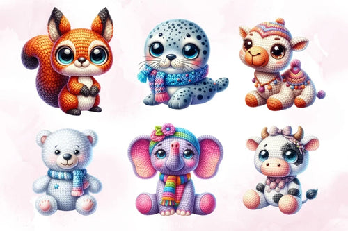 crochet patterns animals bundle